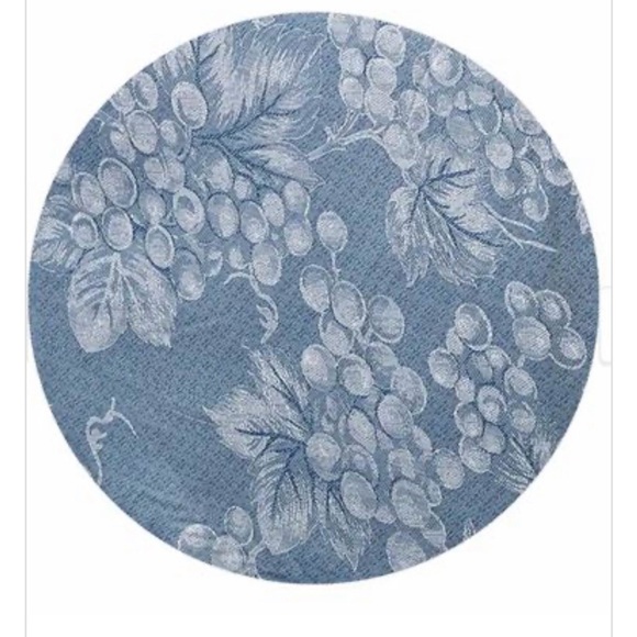 Grapevine Other - Grapevine Indoor/Outdoor Vinyl Tablecloth 70" Round - Blue
